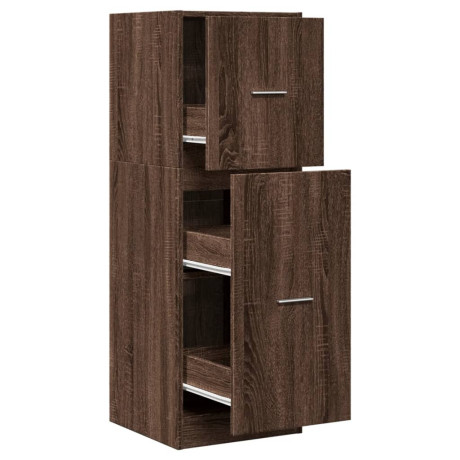 vidaXL Apothekerskast 40x41x118 cm bewerkt hout bruin eikenkleurig afbeelding2 - 1