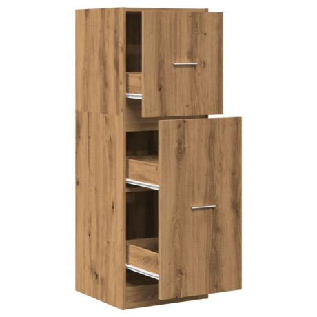 vidaXL Apothekerskast 40x41x118 cm bewerkt hout artisanaal eikenkleur afbeelding2 - 1