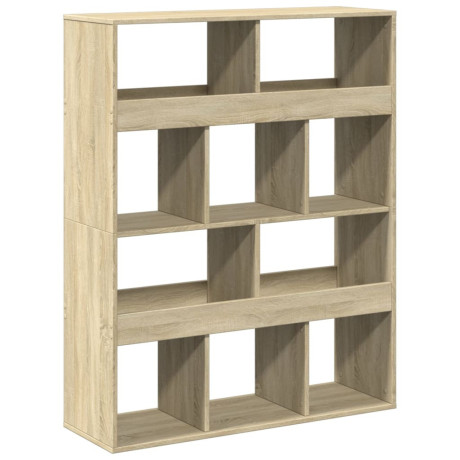 vidaXL Boekenkast 100x33x125,5 cm bewerkt hout sonoma eikenkleurig afbeelding2 - 1