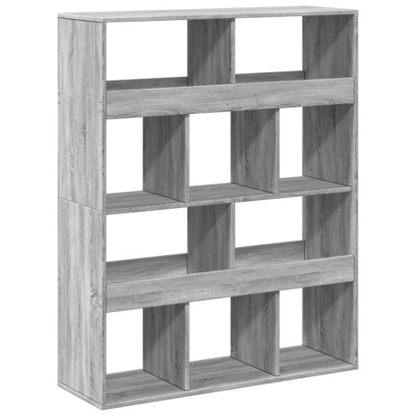 vidaXL Boekenkast 100x33x125,5 cm bewerkt hout grijs sonoma eikenkleur afbeelding2 - 1