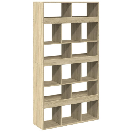 vidaXL Boekenkast 100x33x187,5 cm bewerkt hout sonoma eikenkleurig afbeelding2 - 1