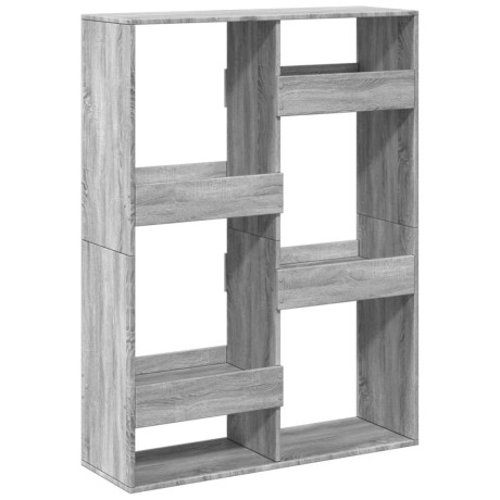 vidaXL Boekenkast 100x33x135 cm bewerkt hout grijs sonoma eikenkleurig afbeelding2 - 1