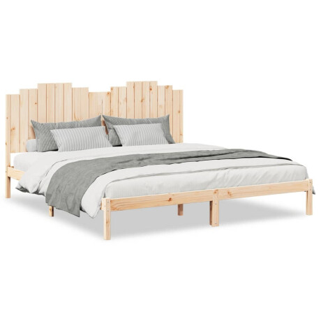 vidaXL Bedframe extra lang zonder matras massief hout 200x210 cm afbeelding2 - 1