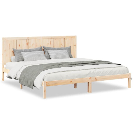 vidaXL Bedframe extra lang zonder matras massief hout 200x210 cm afbeelding2 - 1