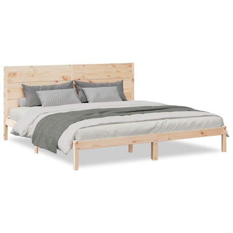 vidaXL Bedframe extra lang zonder matras massief hout 200x210 cm afbeelding2 - 1