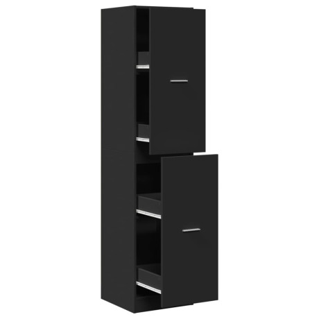 vidaXL Apothekerskast 40x41x174,5 cm bewerkt hout zwart afbeelding2 - 1