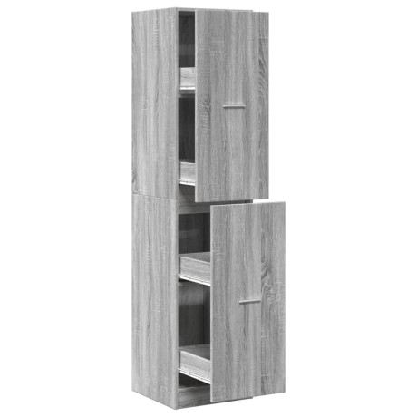 vidaXL Apothekerskast 40x41x174,5 cm bewerkt hout grijs sonoma eiken afbeelding2 - 1