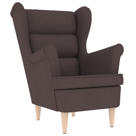 vidaXL Fauteuil 74x84x100 cm stof donkerbruin afbeelding2 - 1