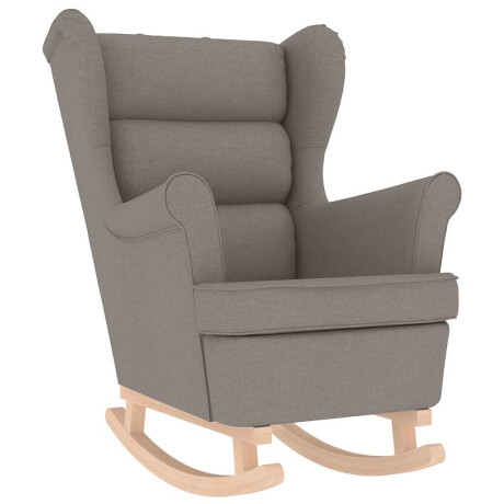 vidaXL Schommelstoel 74x90x102 cm stof taupe afbeelding2 - 1