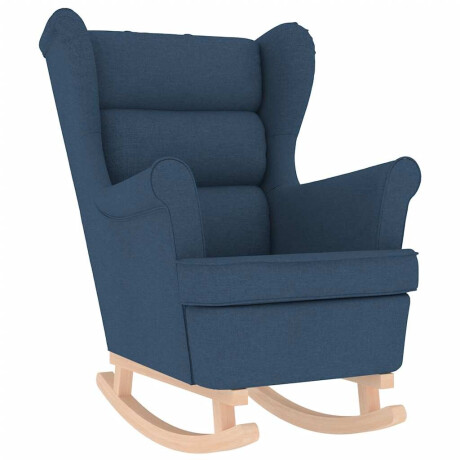 vidaXL Schommelstoel 74x90x102 cm stof blauw afbeelding2 - 1