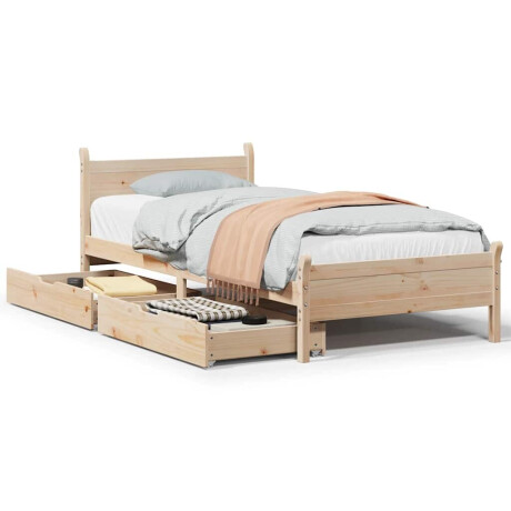 vidaXL Bedframe zonder matras massief grenenhout 90x200 cm afbeelding2 - 1
