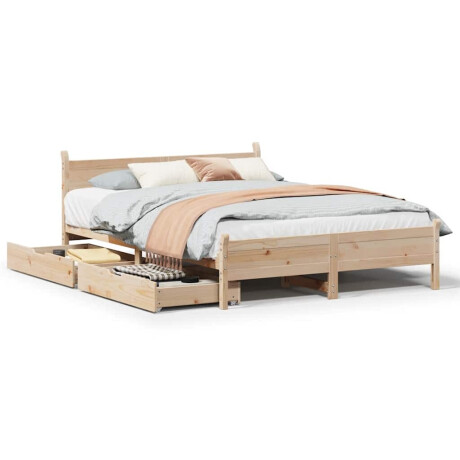 vidaXL Bedframe zonder matras massief grenenhout 135x190 cm afbeelding2 - 1