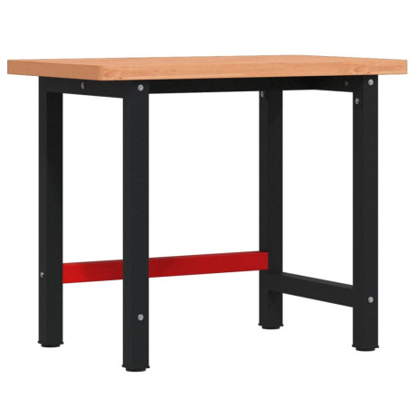 vidaXL Werkbank rechthoekig 100x60x83 cm massief beukenhout afbeelding2 - 1