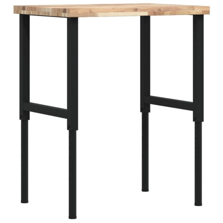vidaXL Werkbank rechthoekig 80x60x(73-99,5) cm massief acaciahout afbeelding2 - 1
