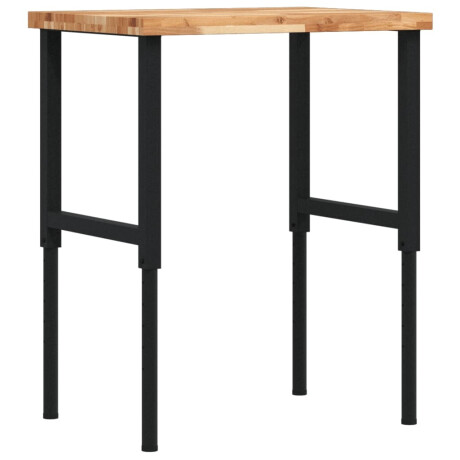 vidaXL Werkbank rechthoekig 80x60x(73-99,5) cm massief acaciahout afbeelding2 - 1