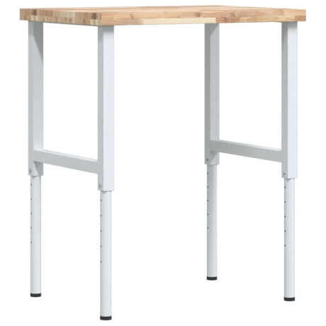 vidaXL Werkbank rechthoekig 80x60x(73-99,5) cm massief acaciahout afbeelding2 - 1