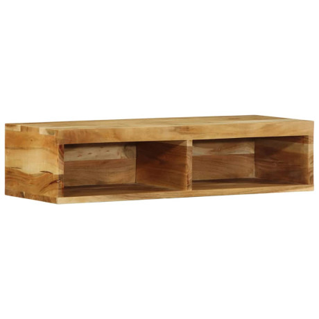 vidaXL Tv-meubel wandmontage 80x30x19 cm massief acaciahout afbeelding2 - 1
