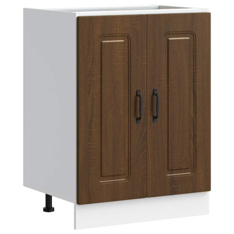 vidaXL Spoelbakonderkast Kalmar 60x46x81,5 cm hout bruin eikenkleurig afbeelding2 - 1
