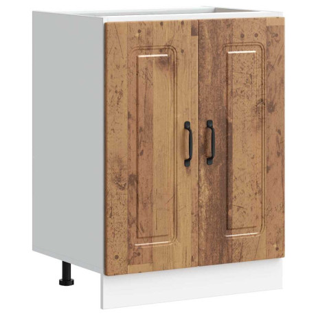 vidaXL Spoelbakonderkast Kalmar 60x46x81,5 cm bewerkt hout oud hout afbeelding2 - 1