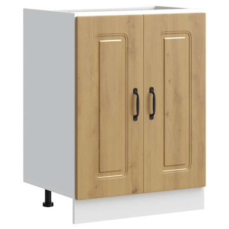 vidaXL Spoelbakonderkast Kalmar 60x46x81,5 cm hout artisanaal eiken afbeelding2 - 1