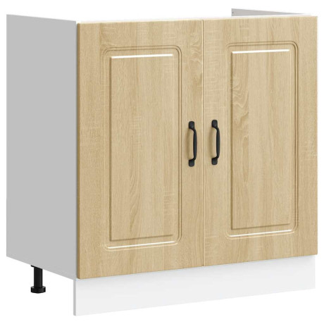 vidaXL Spoelbakonderkast Kalmar 80x46x81,5cm bewerkt hout sonoma eiken afbeelding2 - 1