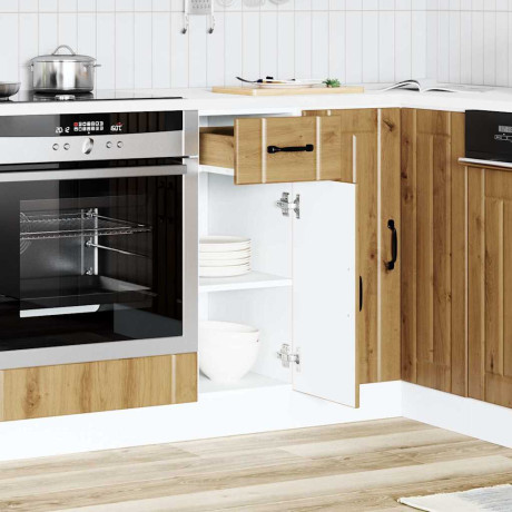 vidaXL Onderkast Lucca bewerkt hout artisanaal eikenkleur afbeelding2 - 1