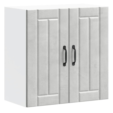 vidaXL Keukenwandkast Lucca bewerkt hout betongrijs afbeelding2 - 1