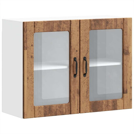 vidaXL Keukenwandkast met glazen deur bewerkt hout oud houtkleurig afbeelding2 - 1