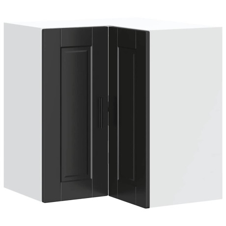 vidaXL Keuken hoekkast "Porto" bewerkt hout zwart afbeelding2 - 1