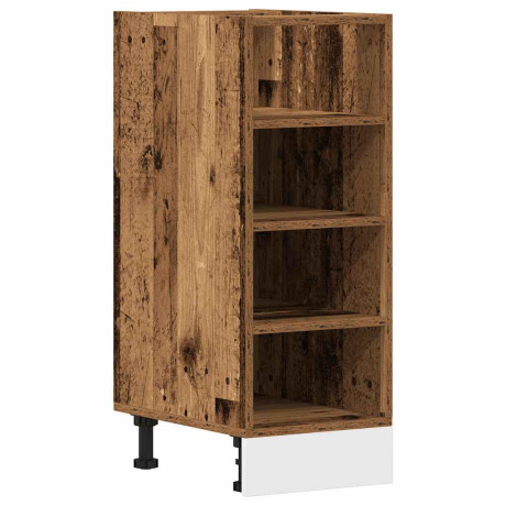 vidaXL Onderkast Riga 30x44,5x81,5 cm bewerkt hout oud houtkleurig afbeelding2 - 1