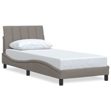 vidaXL Bedframe zonder matras "Hanko" 90x190 cm stof taupe afbeelding2 - 1