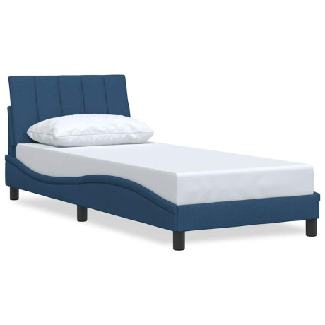 vidaXL Bedframe zonder matras "Hanko" 90x190 cm stof blauw afbeelding2 - 1