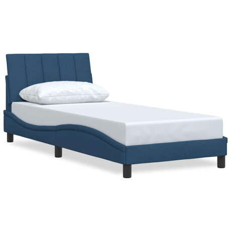 vidaXL Bedframe zonder matras "Hanko" 90x200 cm stof blauw afbeelding2 - 1