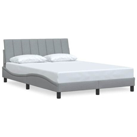 vidaXL Bedframe zonder matras "Hanko" 120x200 cm stof lichtgrijs afbeelding2 - 1