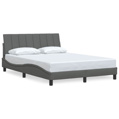 vidaXL Bedframe zonder matras "Hanko" 120x200 cm stof donkergrijs afbeelding2 - 1
