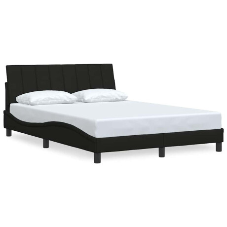 vidaXL Bedframe zonder matras "Hanko" stof zwart 140x190 cm afbeelding2 - 1