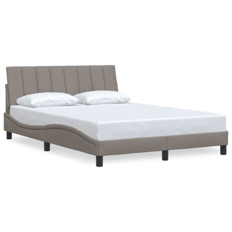 vidaXL Bedframe zonder matras "Hanko" stof taupe 140x190 cm afbeelding2 - 1