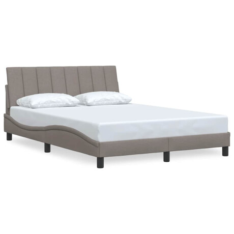 vidaXL Bedframe zonder matras "Hanko" stof taupe 140x200 cm afbeelding2 - 1