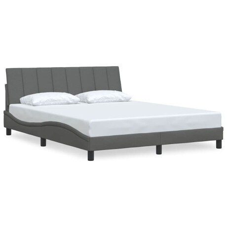 vidaXL Bedframe zonder matras "Hanko" stof donkergrijs 160x200 cm afbeelding2 - 1