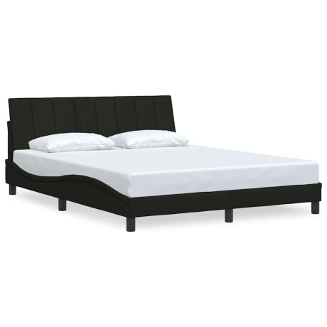 vidaXL Bedframe zonder matras "Hanko" stof zwart 160x200 cm afbeelding2 - 1