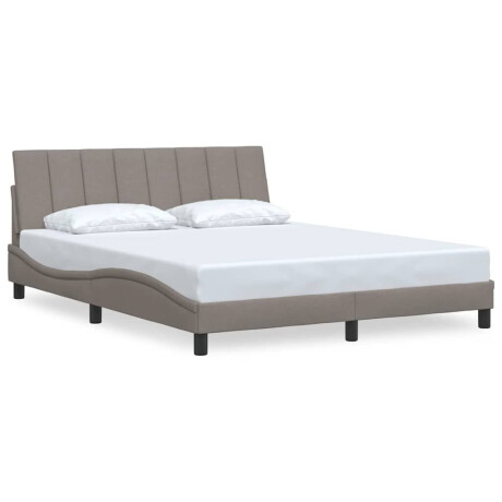 vidaXL Bedframe zonder matras "Hanko" stof taupe 160x200 cm afbeelding2 - 1