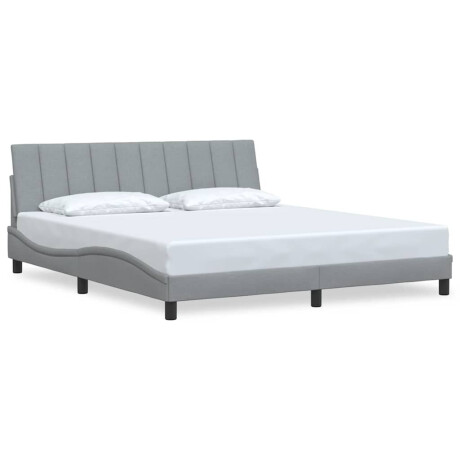 vidaXL Bedframe zonder matras "Hanko" stof lichtgrijs 180x200 cm afbeelding2 - 1