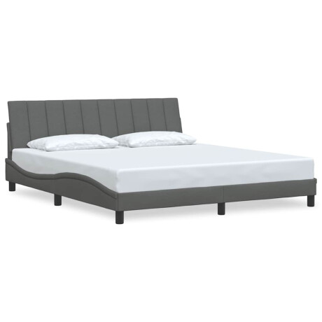 vidaXL Bedframe zonder matras "Hanko" stof donkergrijs 180x200 cm afbeelding2 - 1