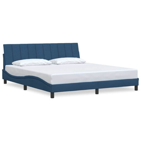 vidaXL Bedframe zonder matras "Hanko" stof blauw 180x200 cm afbeelding2 - 1
