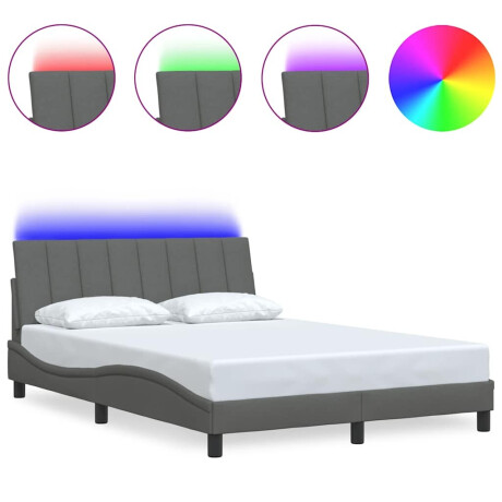 vidaXL Bedframe zonder matras "Hanko" 120x200 cm stof donkergrijs afbeelding2 - 1