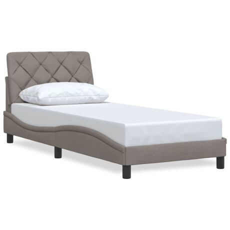 vidaXL Bedframe zonder matras 90x200 cm stof taupe afbeelding2 - 1
