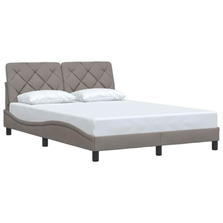 vidaXL Bedframe zonder matras stof taupe 140x190 cm afbeelding2 - 1