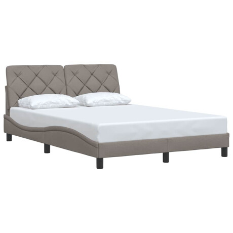 vidaXL Bedframe zonder matras stof taupe 140x200 cm afbeelding2 - 1