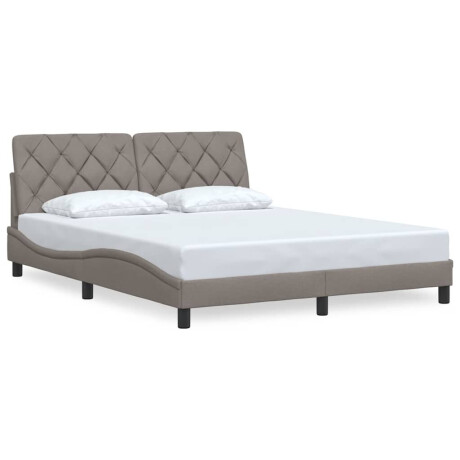 vidaXL Bedframe zonder matras stof taupe 160x200 cm afbeelding2 - 1