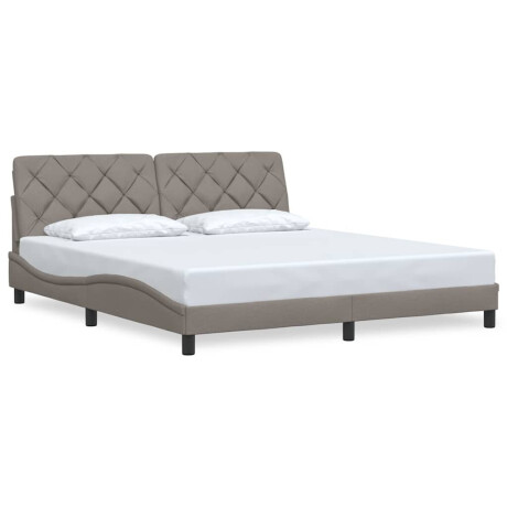 vidaXL Bedframe zonder matras stof taupe 180x200 cm afbeelding2 - 1